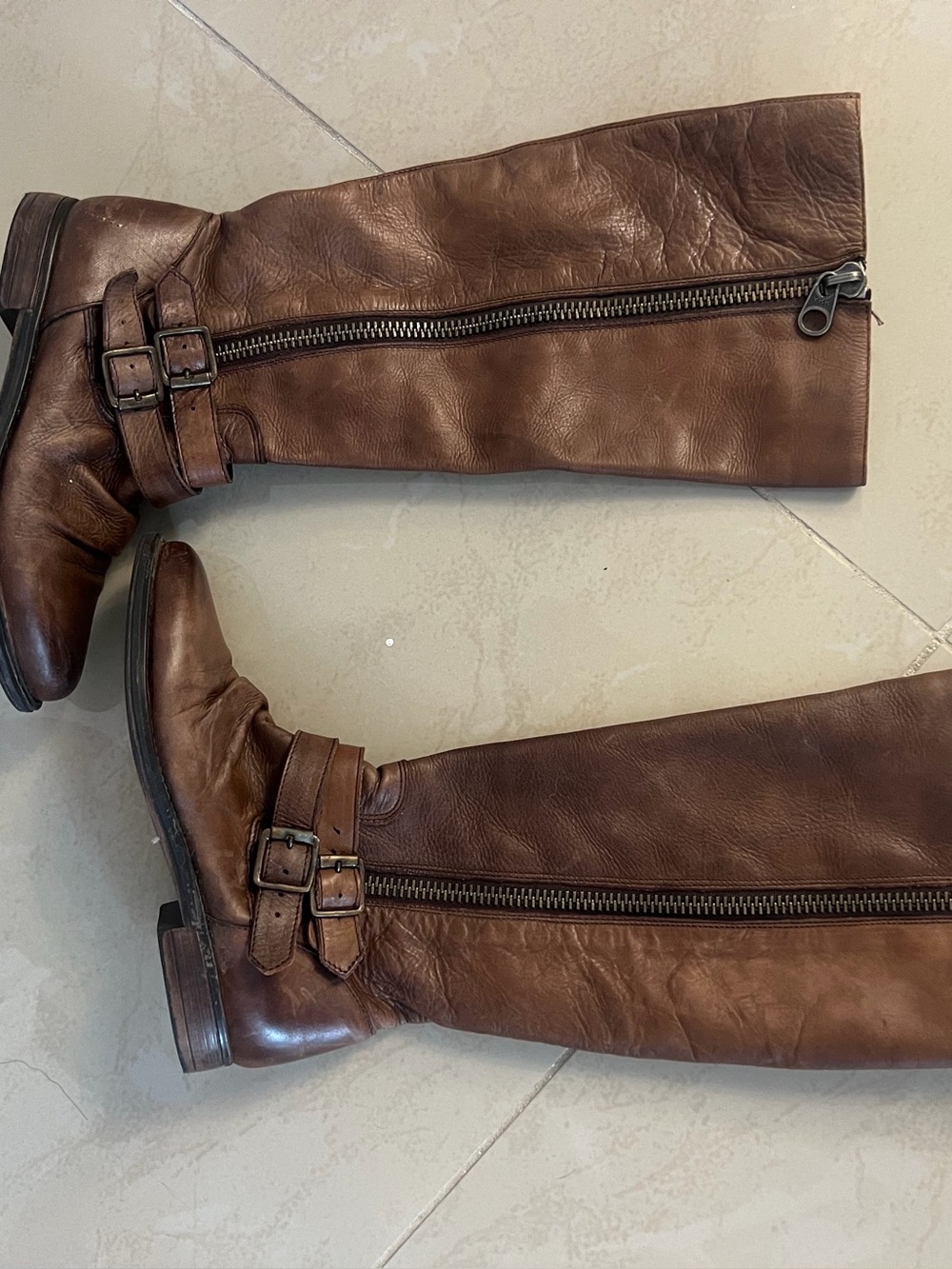 Steve Madden Saviorr brown tall leather boots sz 7